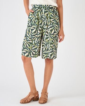 Bermuda crépon imprimé enfilable