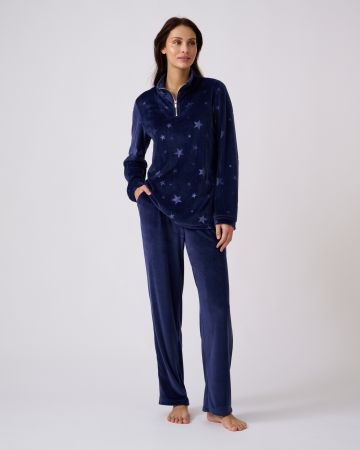 Pyjama Thermolactyl en velours côtelé et embossé