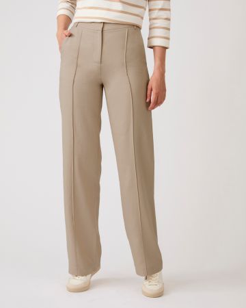 Pantalon large mélange lin