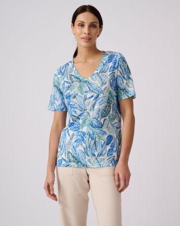 T-shirt en maille dévorée