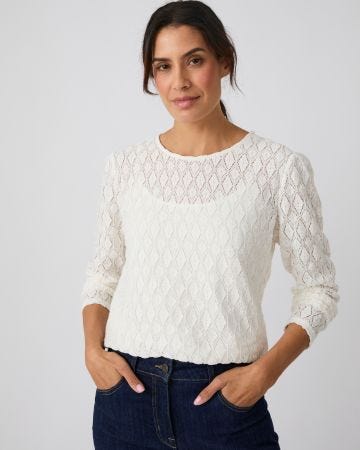 T-shirt en maille texturée