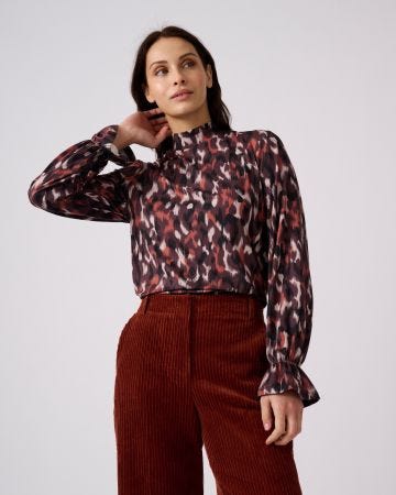 T-shirt col montant en maille chaude