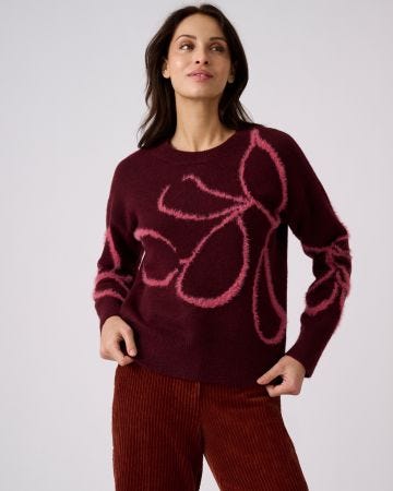 Pull fils poilus fantaisie