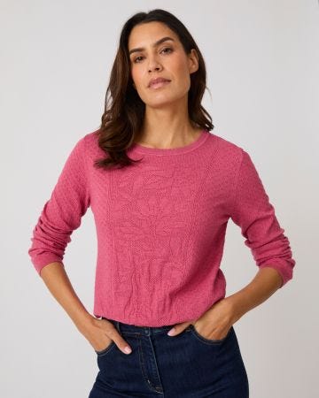 Pull jeu de maille fantaisie