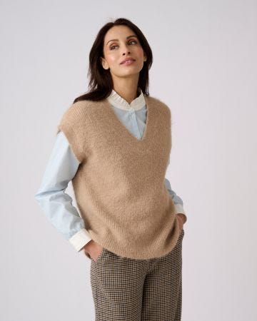 Pull sans manches maille perlée Thermolactyl