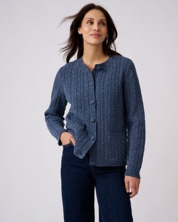 Gilet-veste torsadé 100% laine