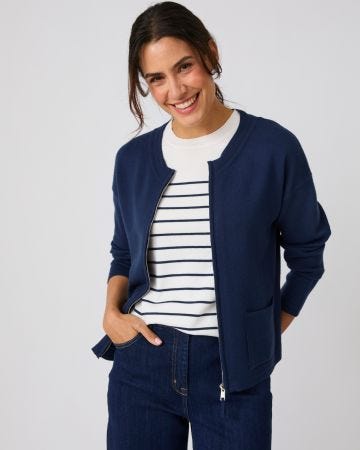 Gilet zippé maille milano