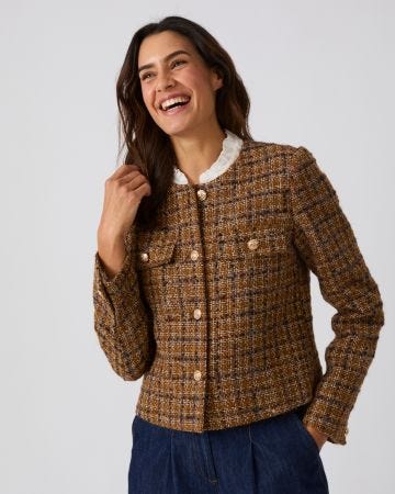 Veste effet tweed