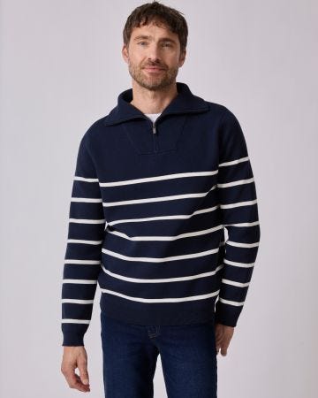 Pull col camionneur zippé