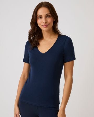T-shirt Thermolactyl Sensitive manches courtes col V