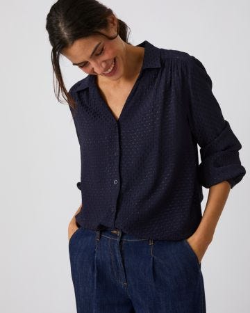 Chemisier jacquard reliéfé