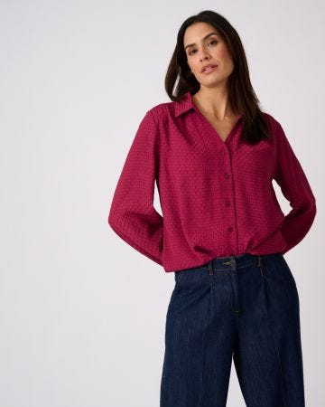 Chemisier jacquard reliéfé