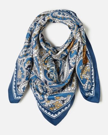 Foulard réversible imprimé cachemire