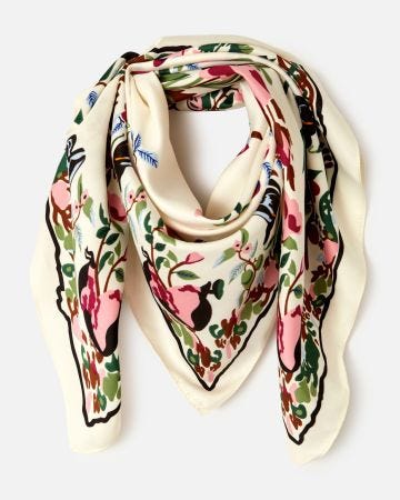 Foulard imprimé végétal