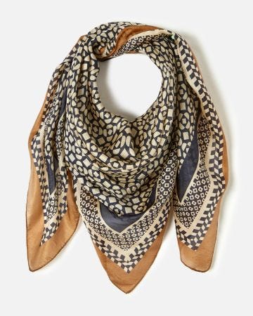 Foulard graphique pure soie