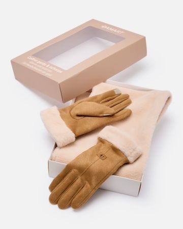 Coffret de Noël gants + écharpe