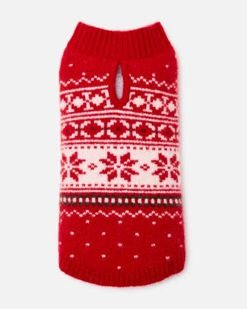 Pull pour chien maille jacquard labellisée Thermolactyl