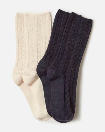 Lot de 2 paires de chaussettes torsadées Thermolactyl