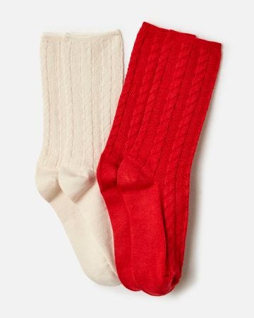 Lot de 2 paires de chaussettes torsadées Thermolactyl