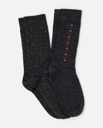 Lot de 2 paires de chaussettes Thermolactyl en maille laineuse