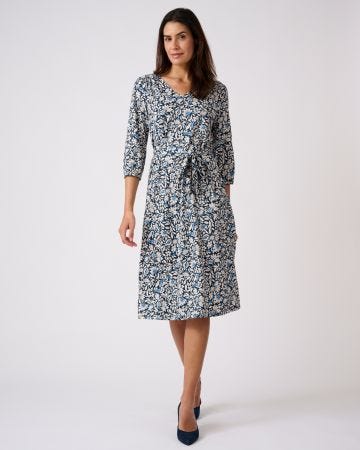 Robe maille crêpe stretch