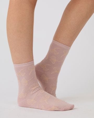 Lot de 2 paires de chaussettes brodées fil brillant