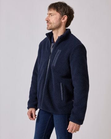 Veste zippée en maille moutonnée