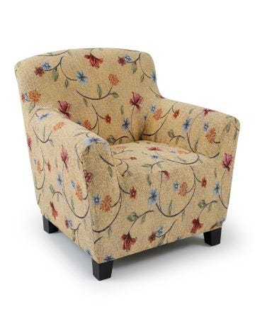 Housse de fauteuil ou de canapé fleurie