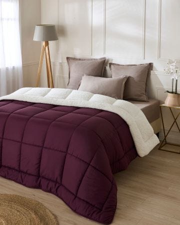 Dessus de lit Thermolactyl microfibre et polaire 
