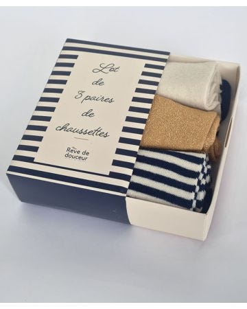 Coffret de 3 paires de chaussettes Rêve de douceur