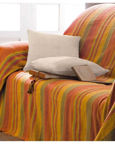 Lot de 2 housses de coussin unies et rayées