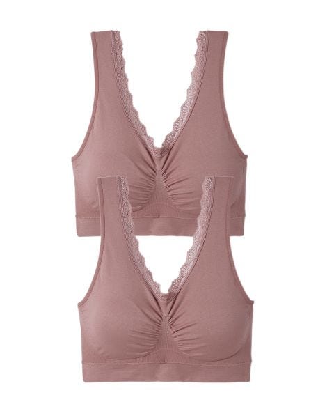 Lot de 2 brassières sans coutures