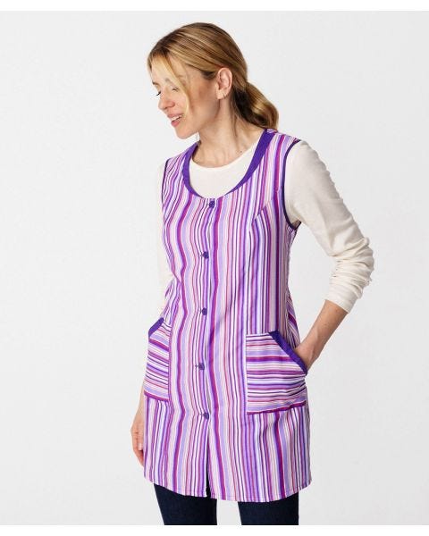 Tablier 3/4 rayures bayadères