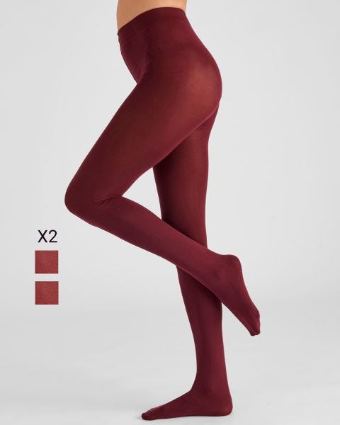 Lot de 2 collants Thermolactyl, 100 deniers