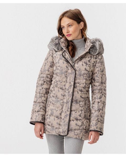 Parka imprimé reptile