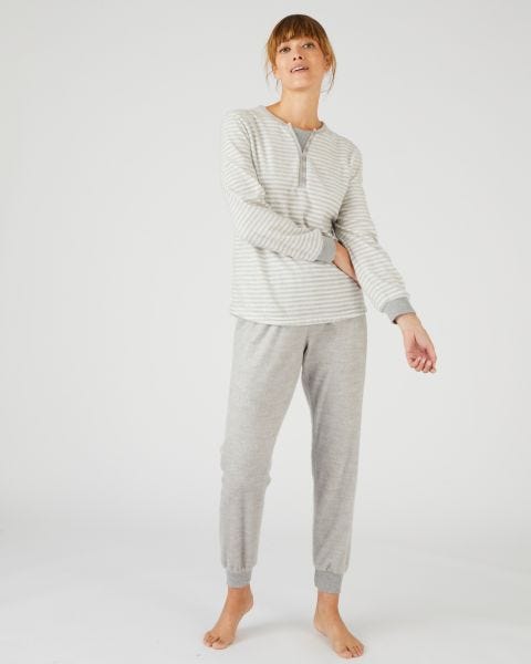 Pyjama manches longues maille duveteuse Thermolactyl