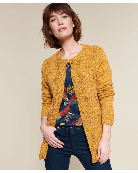 Cardigan maille chinée chaude Thermolactyl