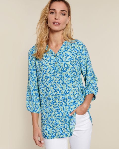 Blouse crêpe fleurie