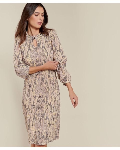 Robe plissée serpent