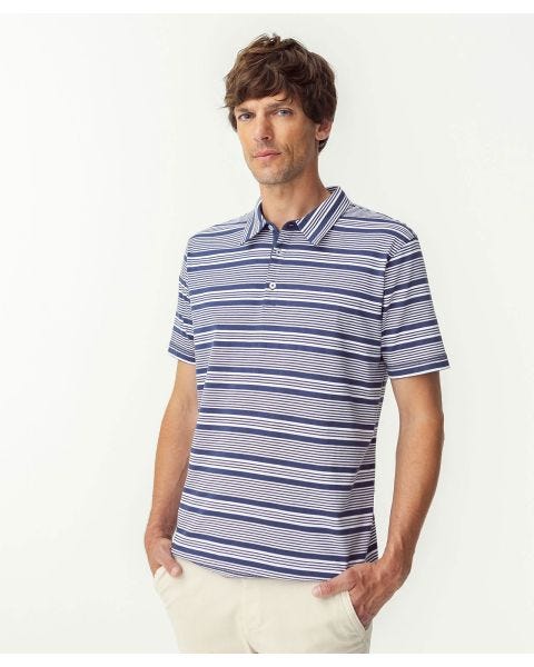 Polo maille jersey rayé