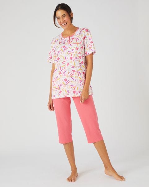 Pyjacourt maille jersey graphique pur coton peigné