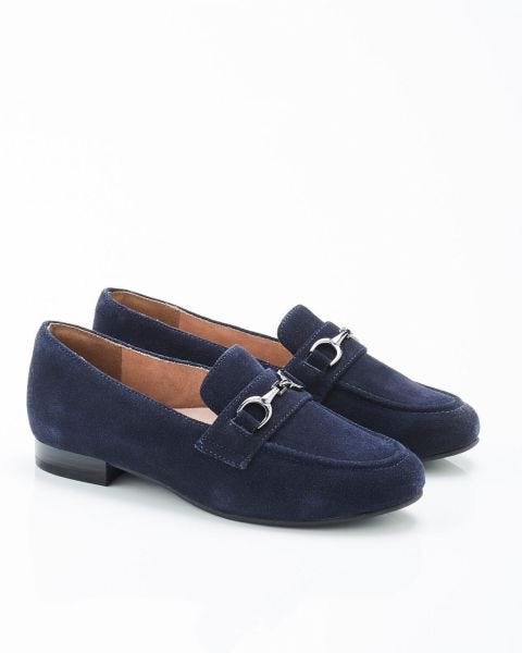 Mocassins avec chaînette coloris doré
