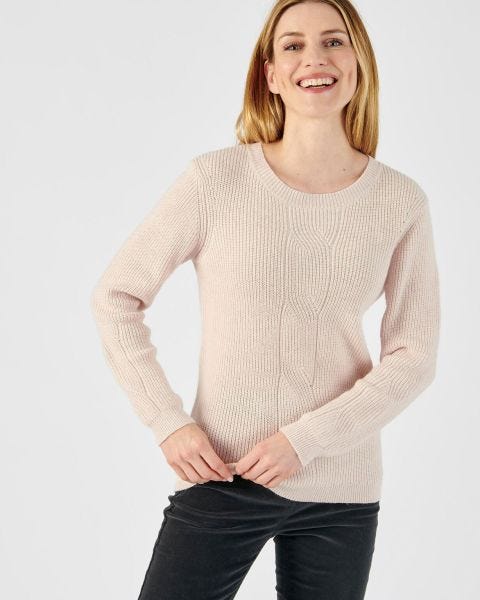 Pull col rond mélange alpaga