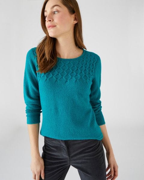 Pull plastron à smocks