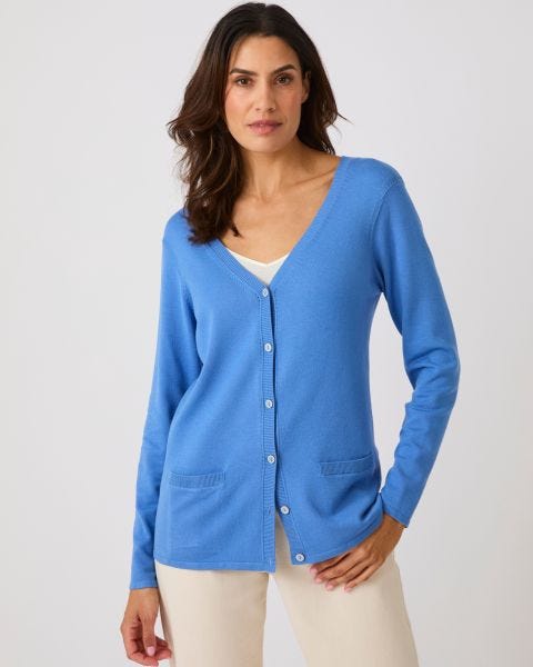 Gilet boutonné manches longues