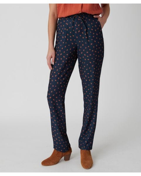 Pantalon crêpe imprimé