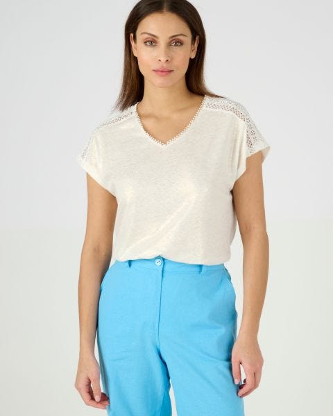 Tee-shirt mélange lin et viscose