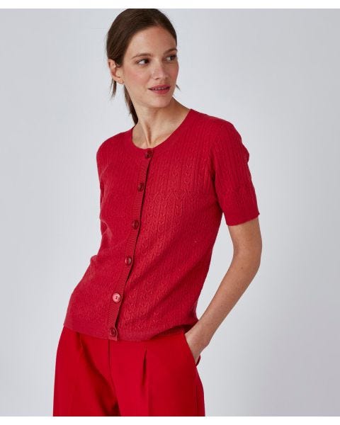 Cardigan maille fantaisie