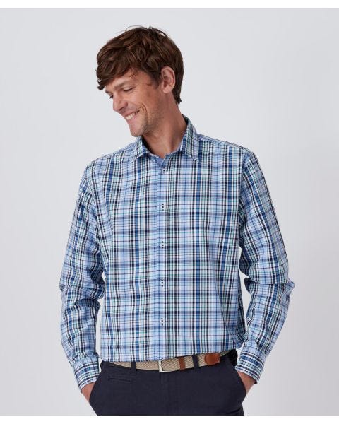 Chemise pur coton à carreaux