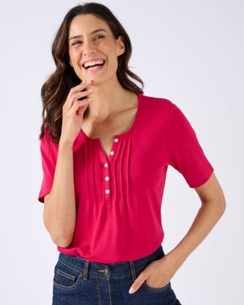 T-shirt fine côte pur coton